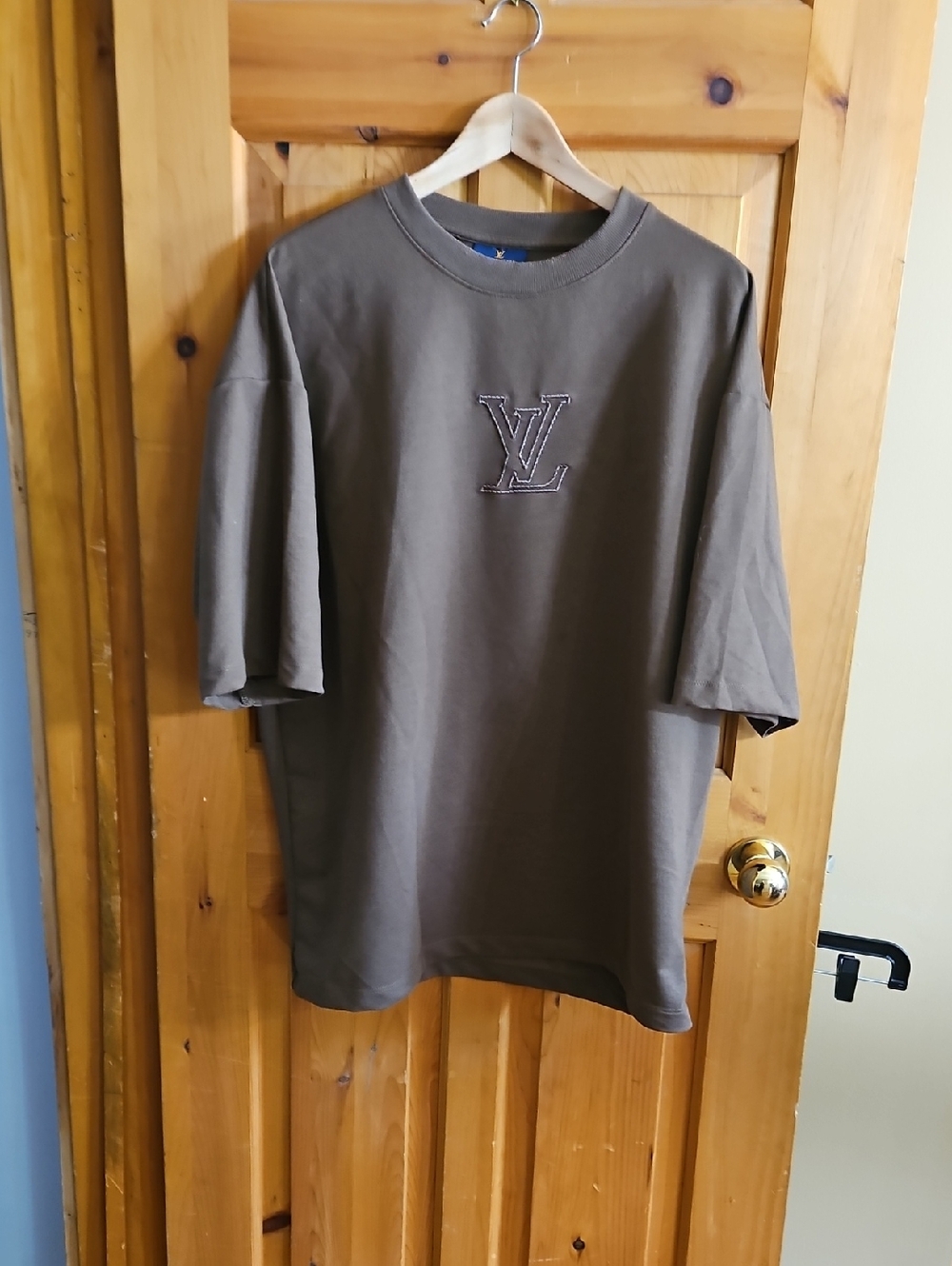 Louis Vuitton Brown Short Sleeve LV Embroidered Tee